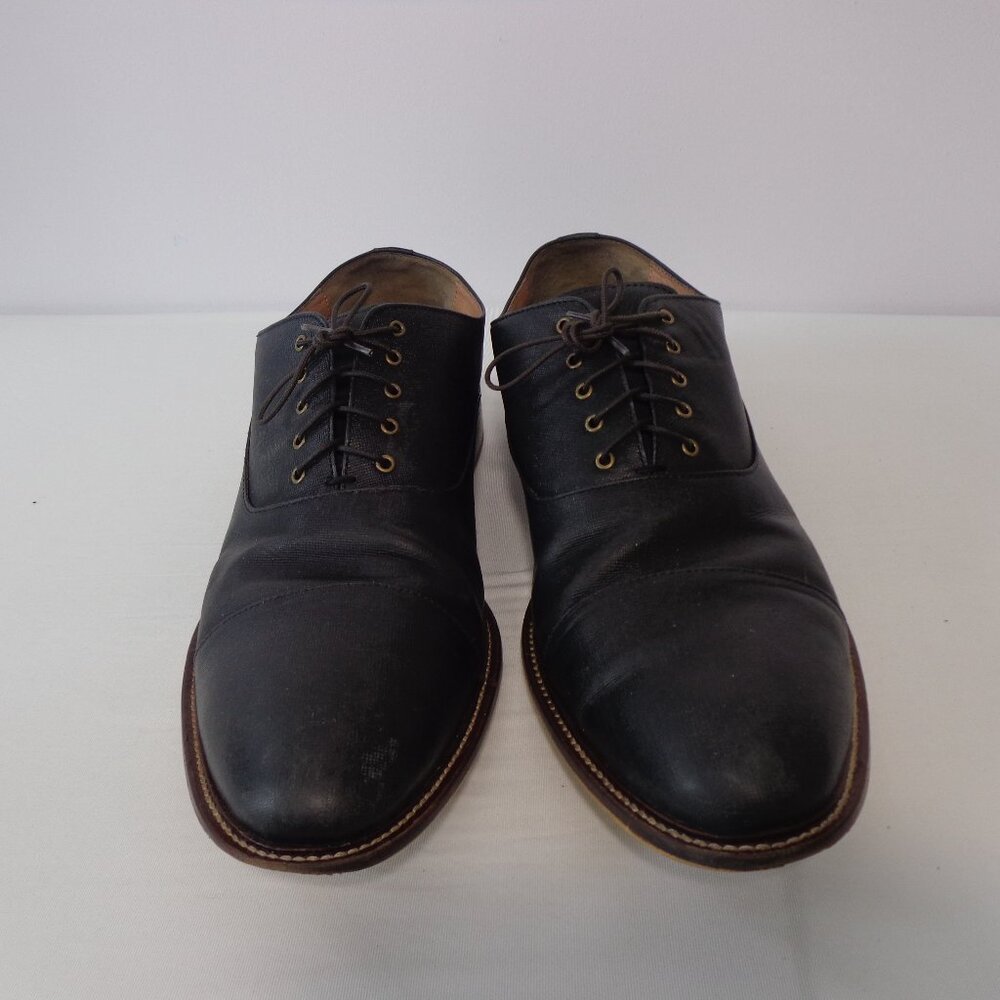 Aston Grey Collection Bandino Mens Black‎ Oxford Dress Leather Shoes Size 13
